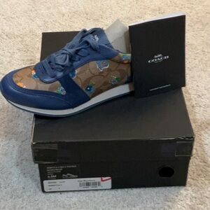 Coach Kids' Blue and Brown Sneakers
